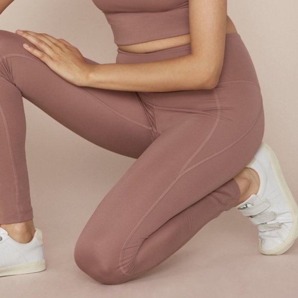 Girlfriend Leggings 7/8 Sz S EUC in dusty Rose Quartz - Picture 2 of 11